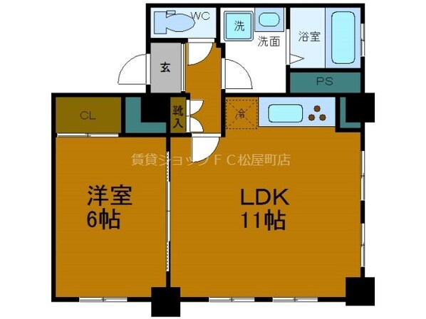 大阪上本町駅 徒歩8分 1階の物件間取画像